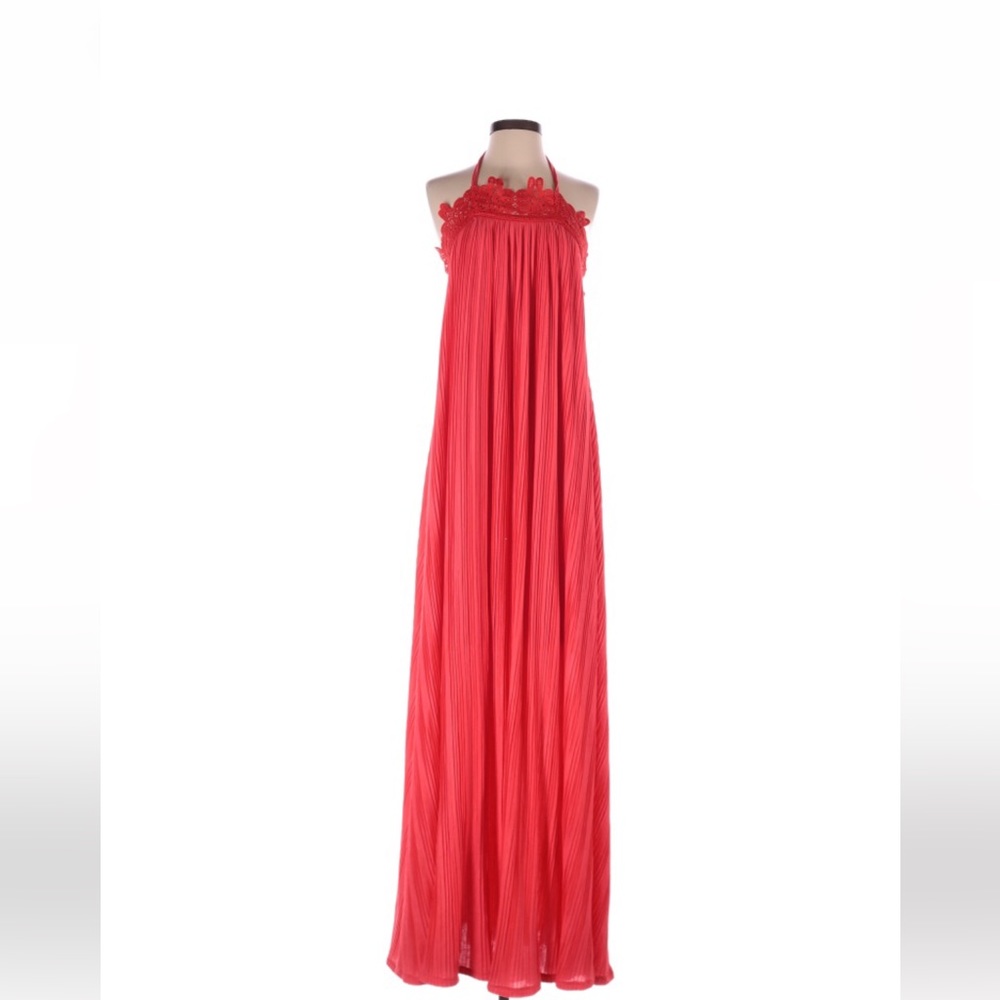 Red Lace Maxi Dress